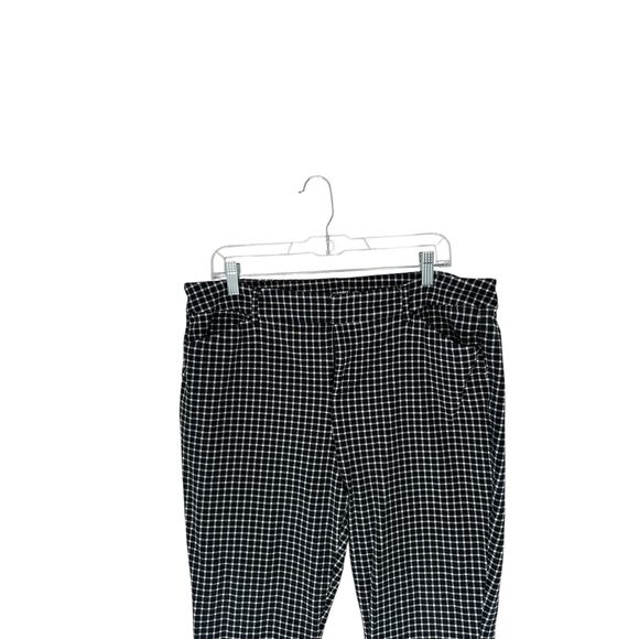 Old Navy Black White Plus Career Office Straight Leg Pixie Dress Pants Size 16 - Picture 3 of 13